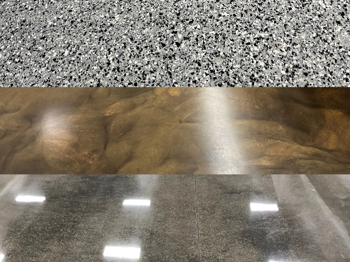 Different kinds of epoxy finishes/designs